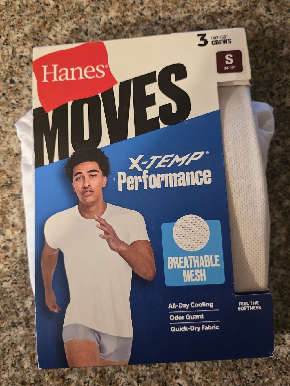 Hanes Moves X-Temp Performance 3pk T-Shirts